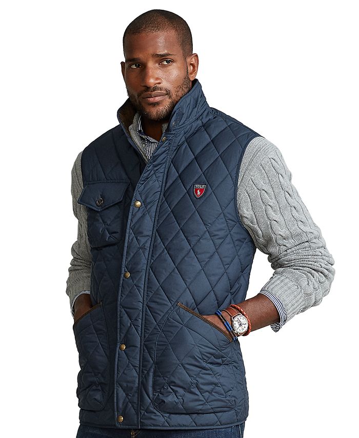 Polo Ralph Lauren Men's Big & Tall Water-Repellant Quilted Vest & Reviews -  Coats & Jackets - Men - Macy's