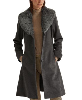 ralph lauren coat with fur collar