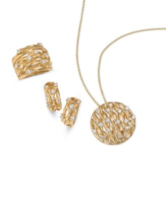 D'Oro by EFFY® Diamond Woven Ring (1 ct. t.w.) in 14k Yellow Gold (Also available in White Gold)