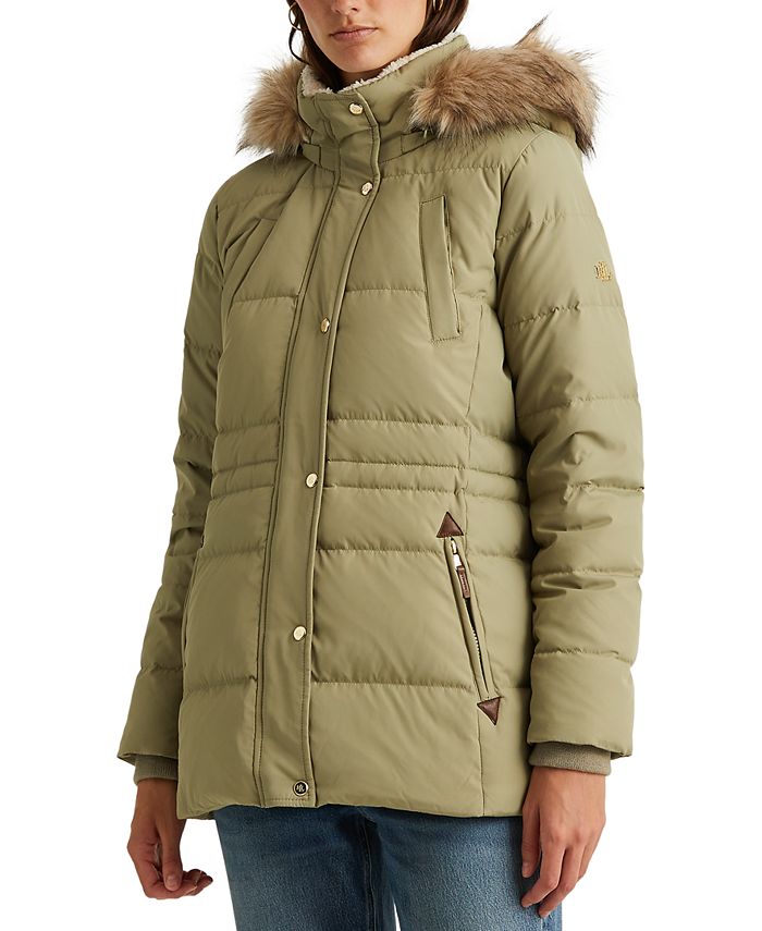 Lauren Ralph Lauren Women's FauxFurTrim Hooded Down Puffer Coat