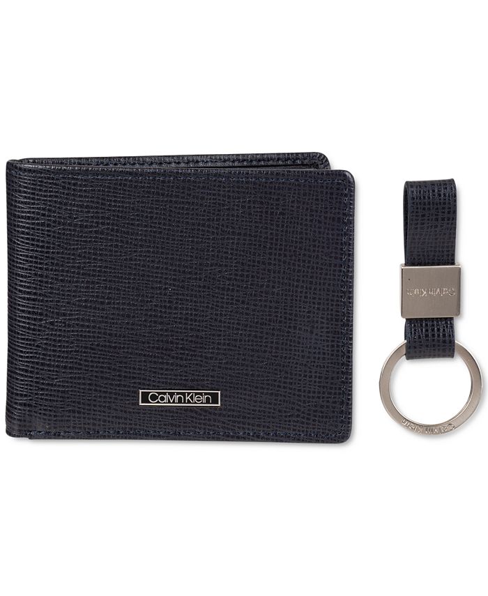 Calvin Klein Key Item Saffiano Continental Zip Around Wallet With Wristlet  Strap in Gray