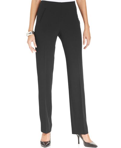 Style & Co Tummy-Control Pull-On Straight-leg Pants Available in ...