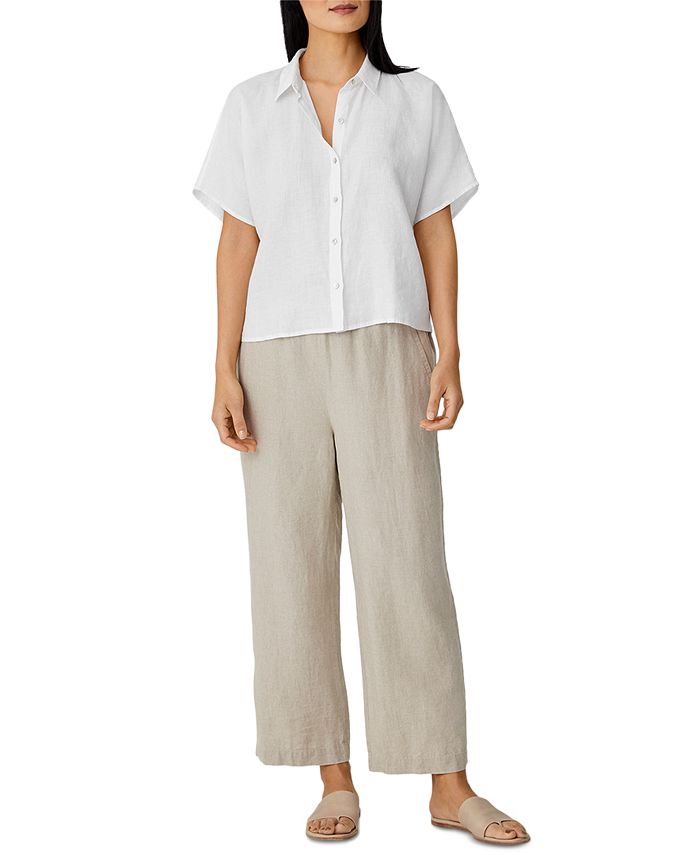 Eileen Fisher Organic Linen Bermuda Shorts - Macy's