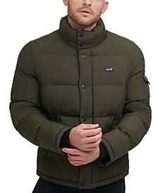 Men's Stand Collar Quilted Puffer Jacket