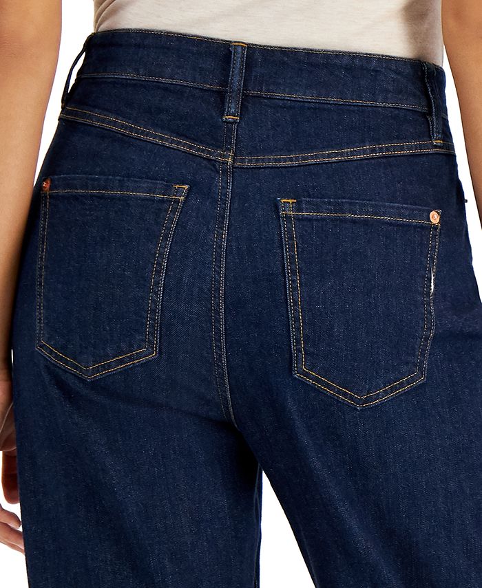 INC International Concepts Women's WideCuff StraightLeg Jeans, Created for Macy's Macy's
