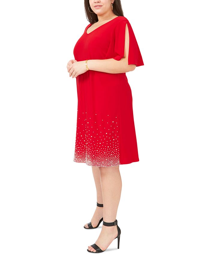 Msk Plus Size Beaded Shift Dress Macys 2481