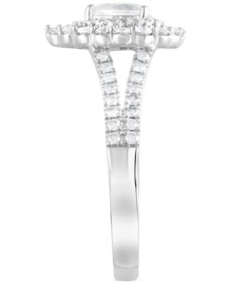 Diamond Pear Halo Ring (1 ct. t.w.) in 14k White Gold