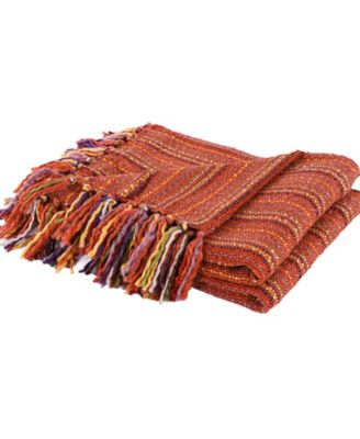 Colorful Woven Home Throw, 60" x 50"