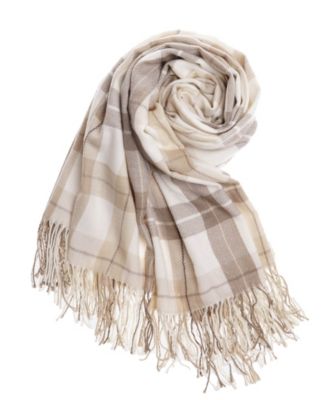 Yarn-Dyed Woven Plaid Fringe Throw, 60" x 50"