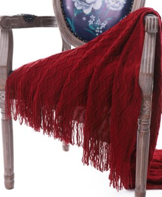 Solid Soft Zigzag Lightweight Throw, 60" x 50"