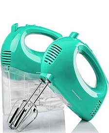 Portable 5 Speed Mixing Electric Hand Mixer with Whisk Beater Attachments