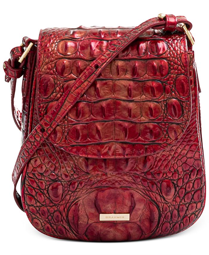 Leather crossbody bag Brahmin Red in Leather - 30572498