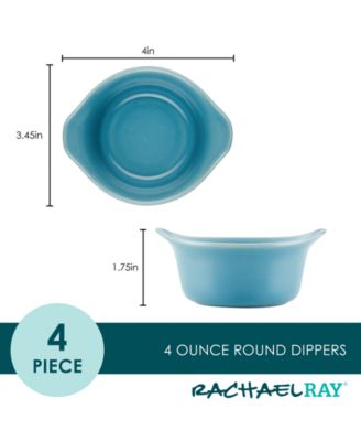 Ceramics Round Ramekin Dipper Cups, Set of 4