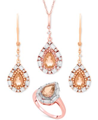 Garnet Teardrop Drop Earrings (1-1/2 ct. t.w.) in Sterling Silver  (Also in Blue Topaz, Pink Morganite, Peridot & Citrine)