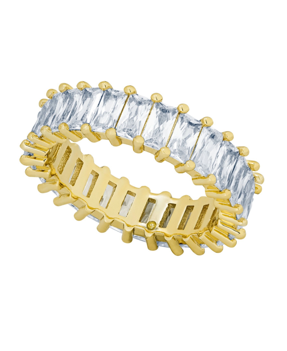 And Now This Cubic Zirconia Baguette Band Ring in Silver Plate orPlate - Gold