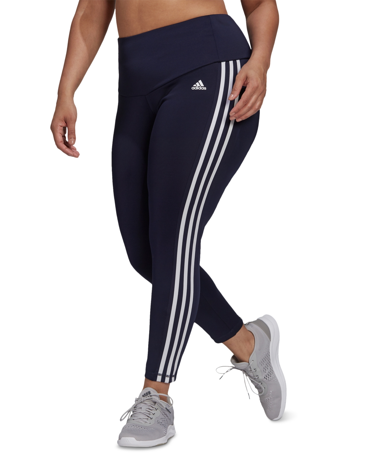 coupler the end Mustache adidas Plus-Size Designed 2 Move High-Rise 3-Stripes 7/8 Sport Tights -  Macy's