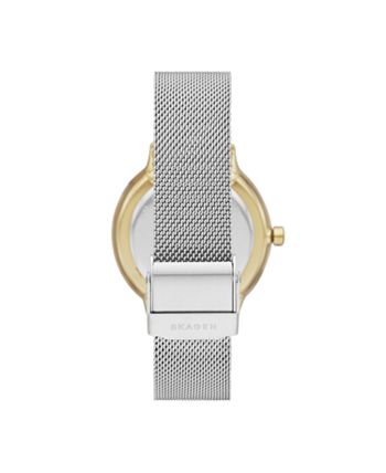 Skagen - Women's Riis Three-Hand Silver-Tone Steel Mesh Watch, 36mm SKW2912