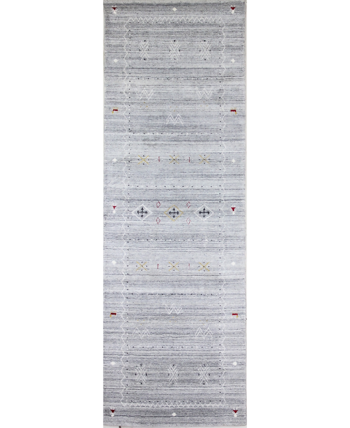 Bb Rugs Decor BT106 2'6in x 10' Runner Rug - Silver-tone