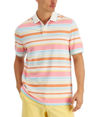 Club Room - Men's Striped Polo, Created for Macy's