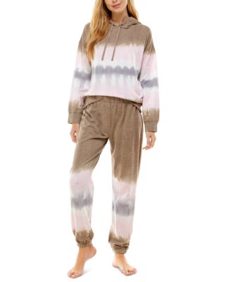Roudelain - Tie-Dyed Hoodie & Jogger Pants Pajama Set