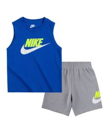 Baby Boys 2 Piece Club High Brand Read Muscle Short Set