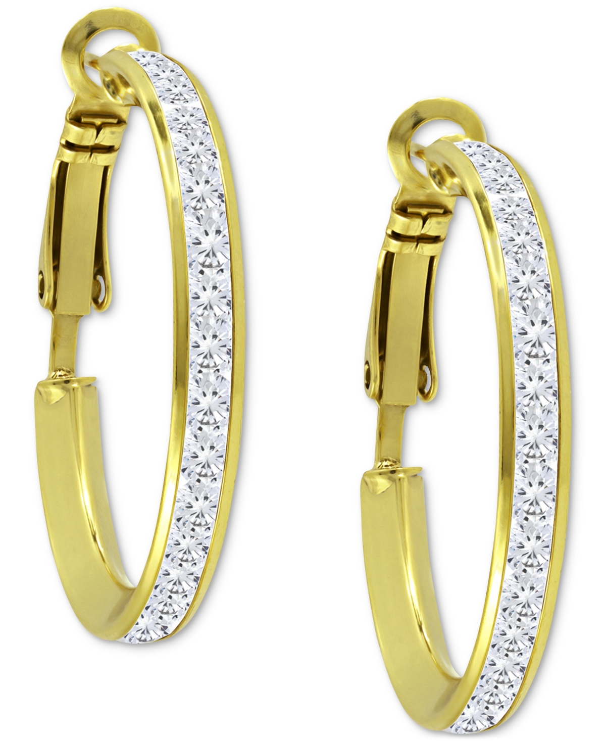 Giani Bernini Cubic Zirconia Medium Hoop Earrings, 1