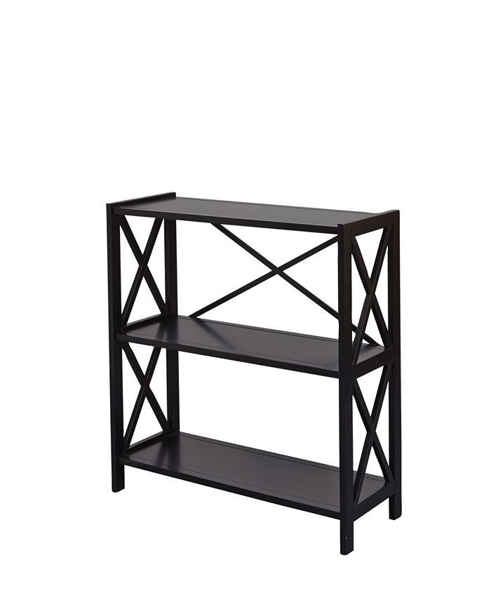 JGW Furniture Three Tier Bookshelf Macy