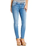  GUESS Power Curvy Mid-Rise Midviola Wash Skinny Jeans