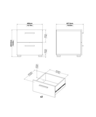 Austin 2-Drawer Nightstand
