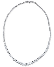 Diamond Graduated 18" Collar Necklace (5 ct. t.w.) in 14K White Gold