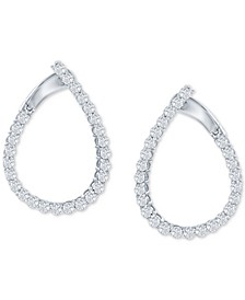 Diamond Front-to-Back Hoop Earrings (2-5/8 ct. t.w.) in 14k White gold