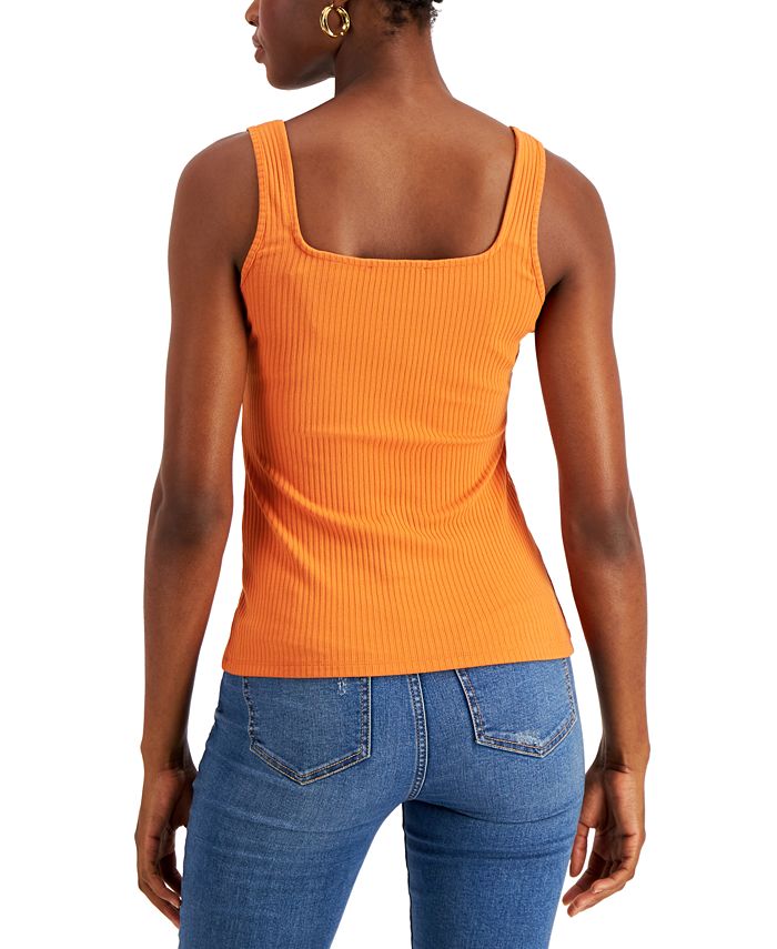 square neck ribbed tank