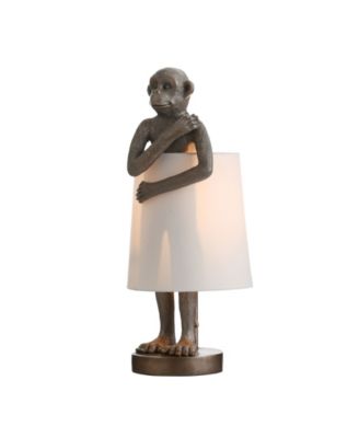 StyleCraft Home Collection Standing Brass Monkey Table Lamp