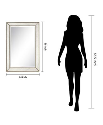 Solid Wood Frame Covered with Beveled Antique Mirror Panels - 24" x 36"