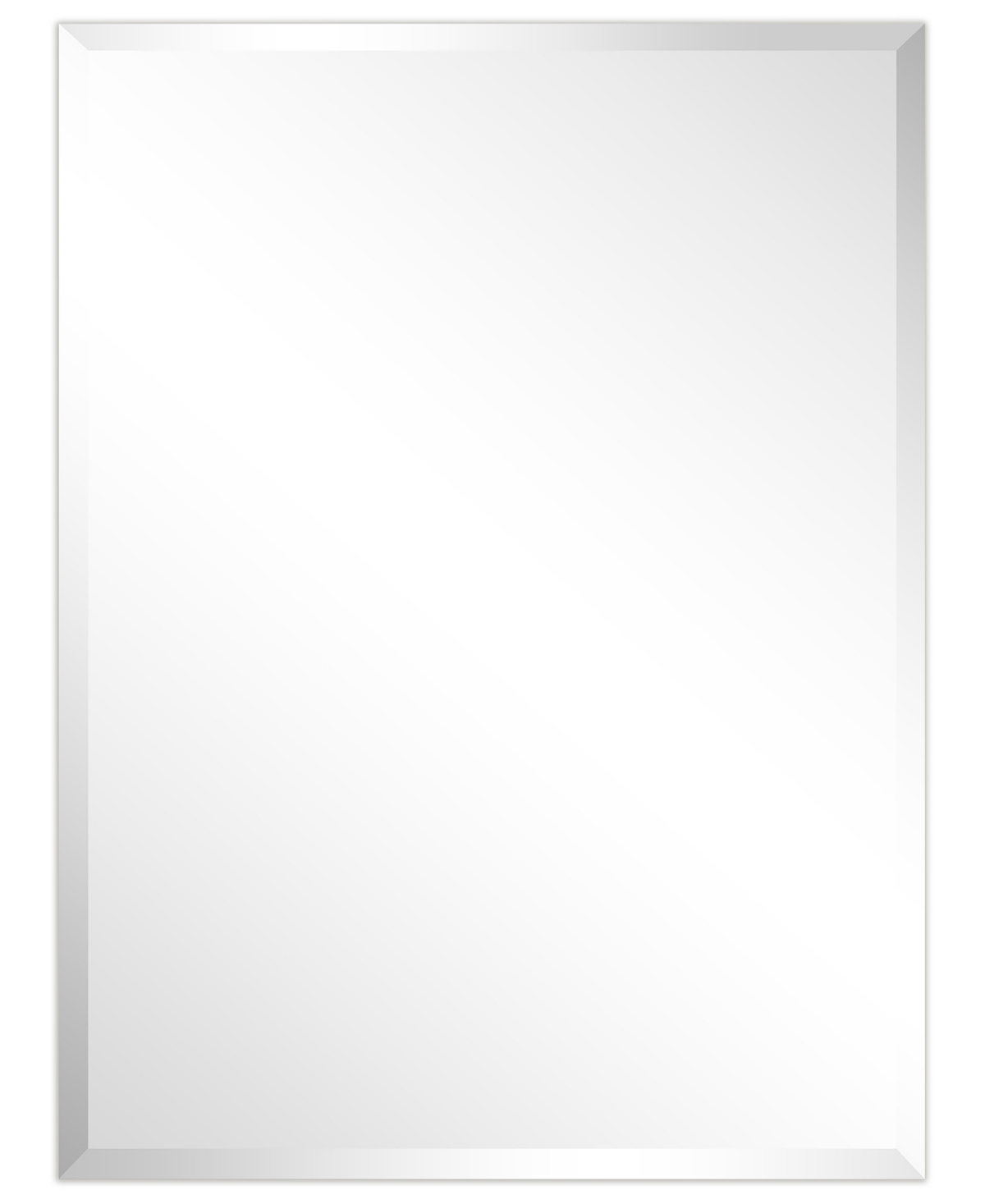 Frameless Beveled Prism Mirror Panels - 30" x 40" - Clear