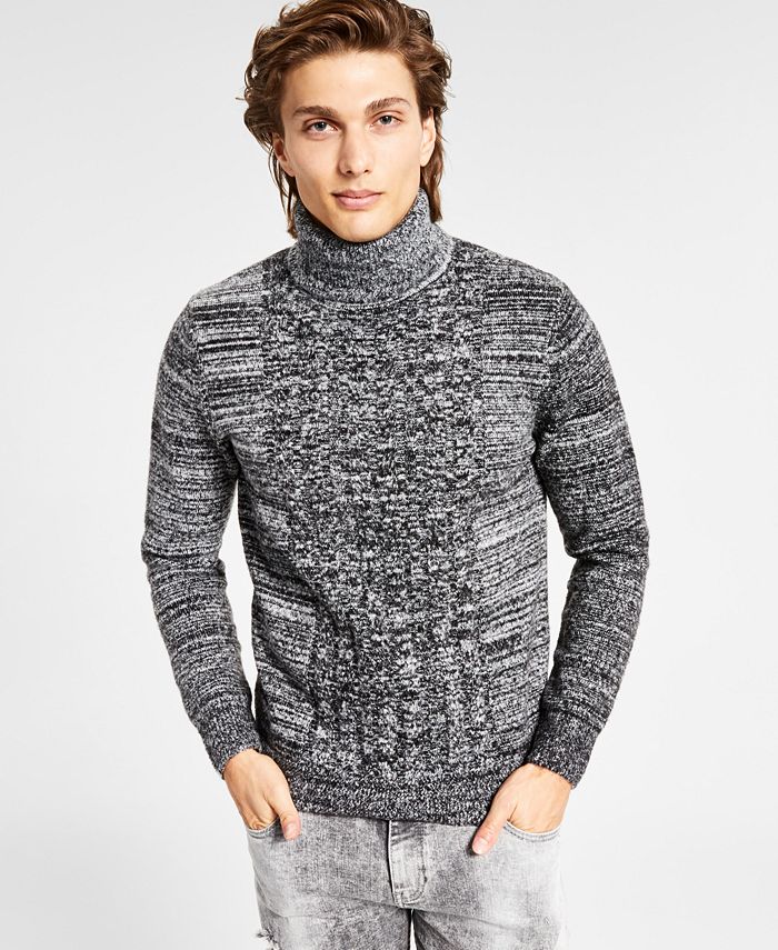 INC International Concepts Men's Marbled Turtleneck Sweater, Created ...
