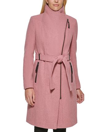 Calvin Klein Women's Belted Wrap Coat, Created for Macy's & Reviews - Coats  & Jackets - Women - Macy's