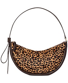 Smile Leopard Leather Small Shoulder Bag