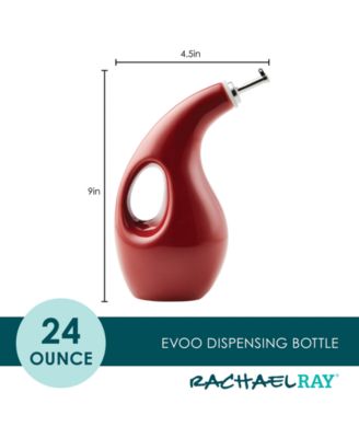 Ceramic EVOO Oil and Vinegar Dispensing Bottle, 24-Ounce