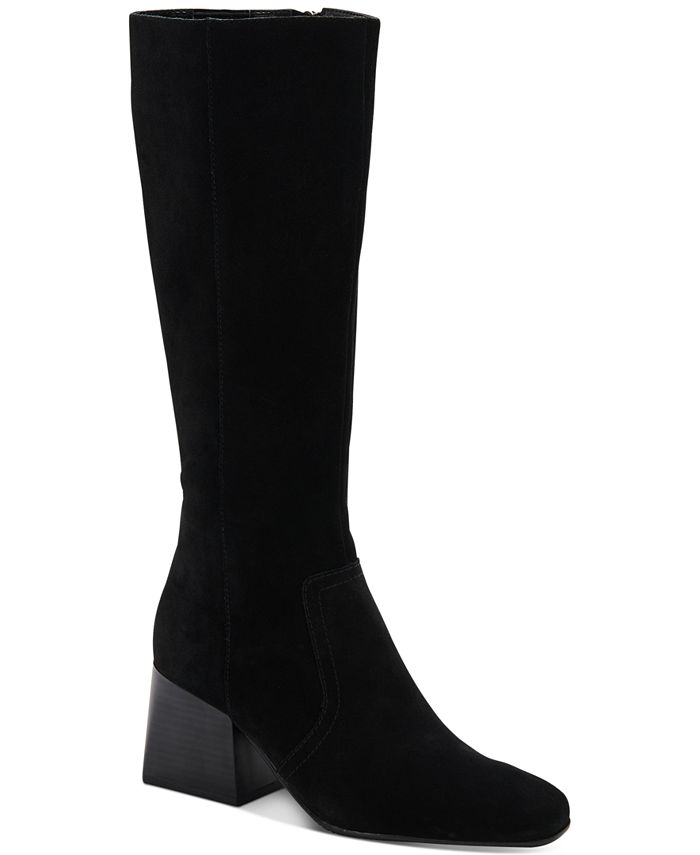 AQUA COLLEGE, Shoes, Aqua College Womens Black Waterproof Tori Square Toe  Stacked Heel Boots 95 M