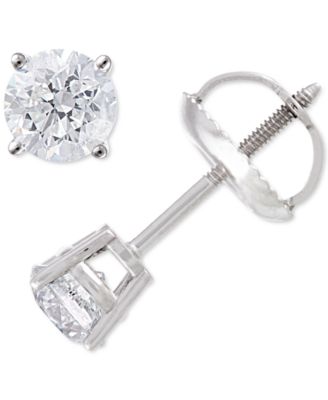 macy's screw back diamond earrings