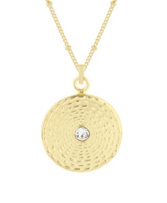 Catalina 14K Gold Plated Coin Pendant Necklace