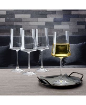 Aline White Wine Glasses, Set of 4