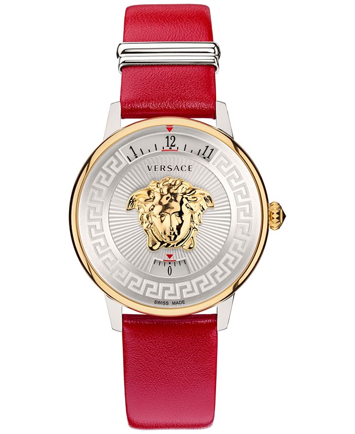 Versace - Women's Swiss Medusa Icon Red Leather Strap Watch 38mm
