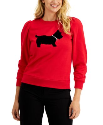 Charter Club - Petite Scottie Dog French Terry Sweatshirt