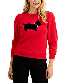 French Terry Scottie Dog Top, Created for Macy's