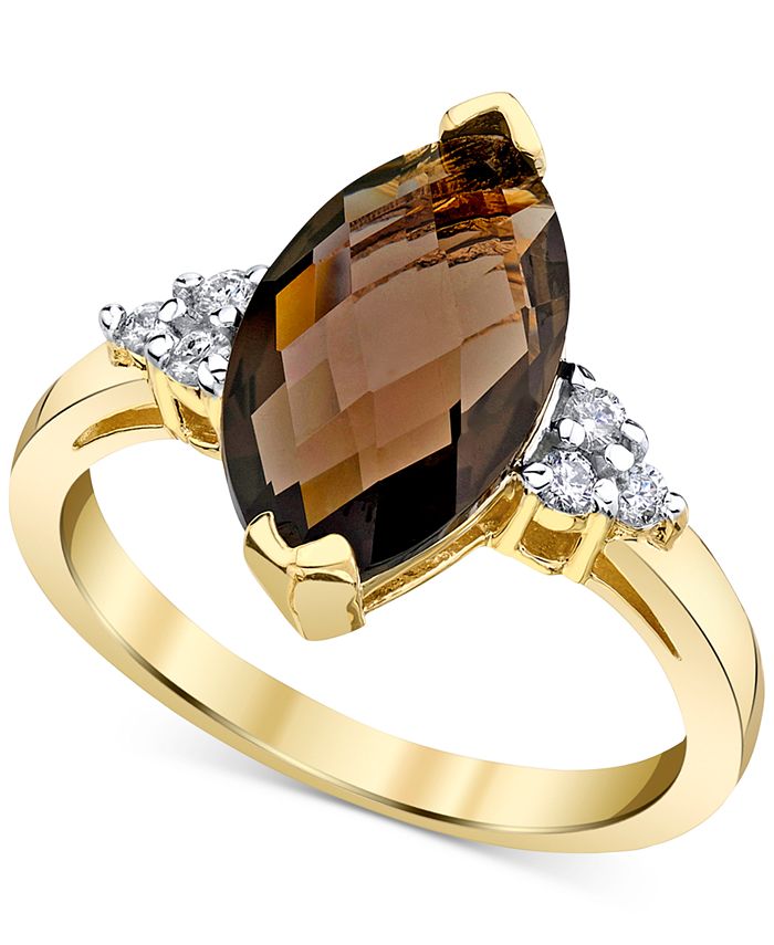 Macy's smoky quartz ring cheap