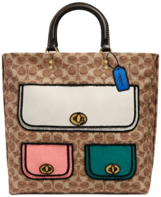 【人気ショップが最安値挑戦！】 COACH Signature Recycled in Tote 29 Rogue L'oeil Trompe バッグ