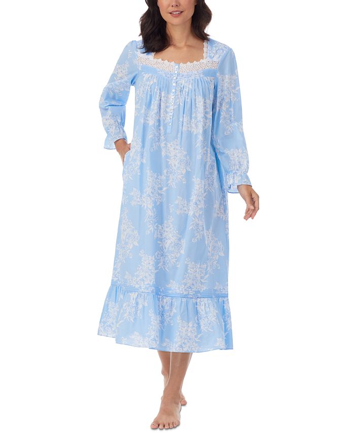 Eileen West Cotton Long Sleeve Long Nightgown Macy's