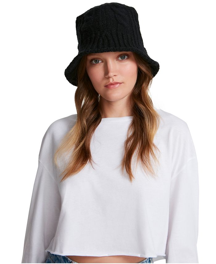 Steve Madden CableKnit Bucket Hat & Reviews Hats, Gloves & Scarves